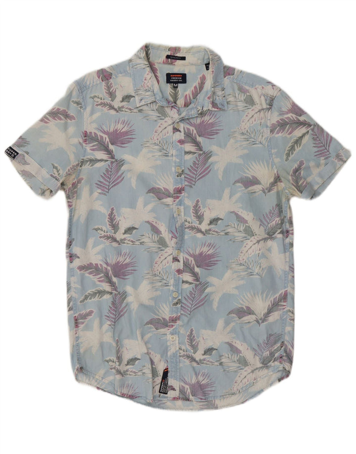 Superdry Chemise à Manches Courtes Regular Fit Homme Bleu Moyen Floral Coton