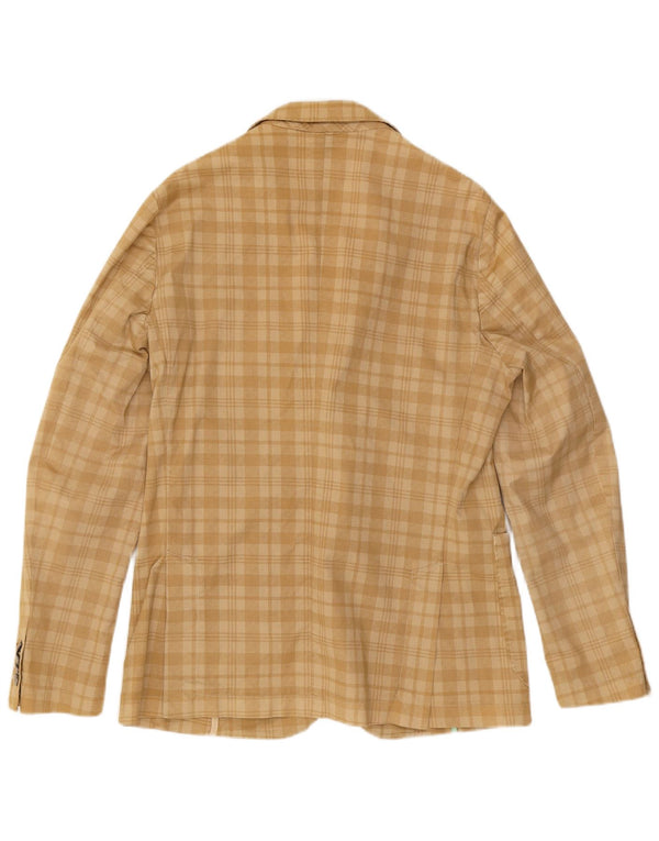Bernese Veste blazer à 2 boutons pour homme EU 54 2XL Beige à carreaux