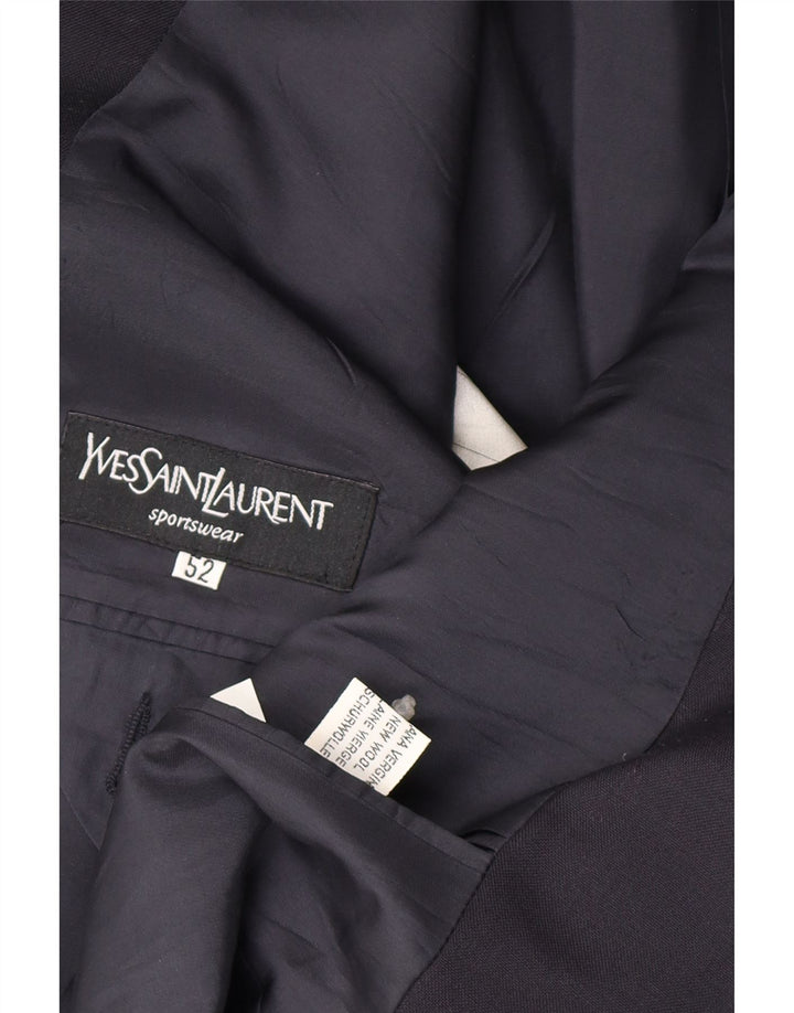 Yves Saint Laurent Veste Blazer 2 Boutons Homme IT 52 XL Bleu Marine Laine Vierge