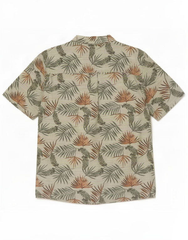 Fat Face Chemise hawaïenne à manches courtes pour homme XL en coton floral vert