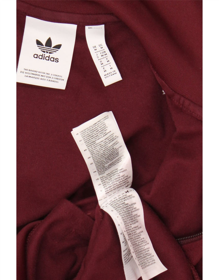 Adidas Veste de survêtement pour homme en coton bordeaux moyen