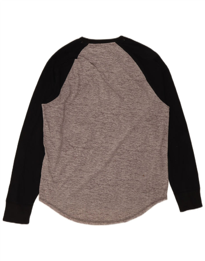 Hollister Haut Graphique à Manches Longues Homme Gris Moyen Colourblock Cotton