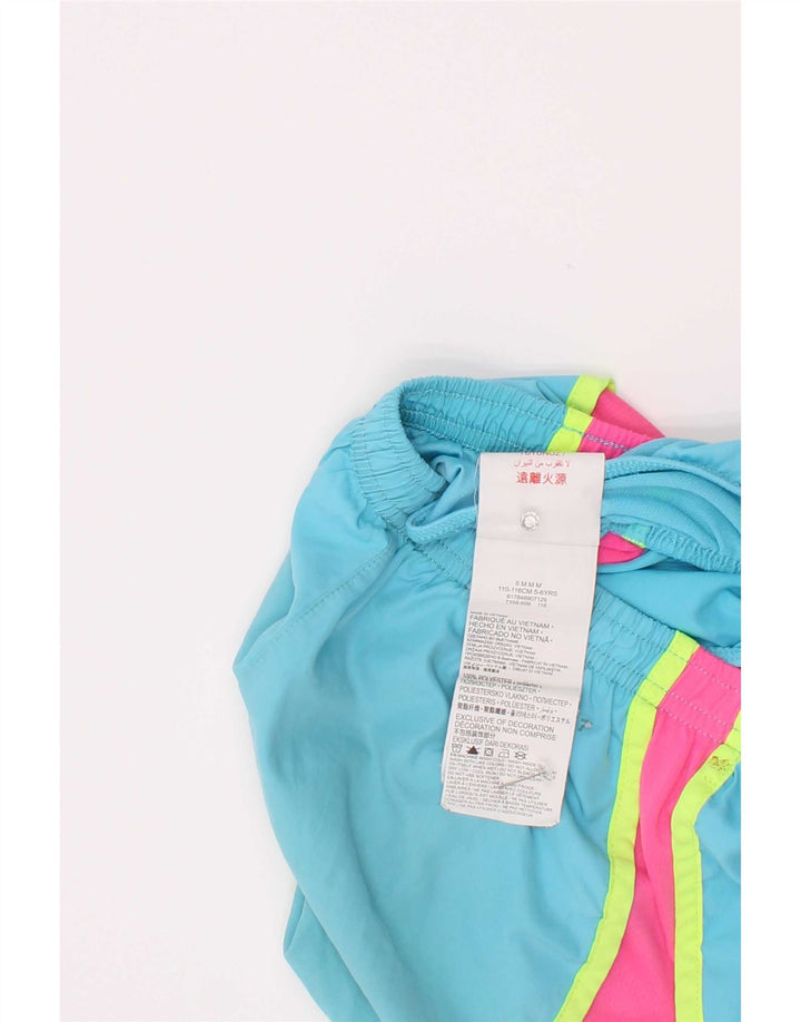 Short de sport Nike Fille 5-6 ans Polyester color block bleu moyen
