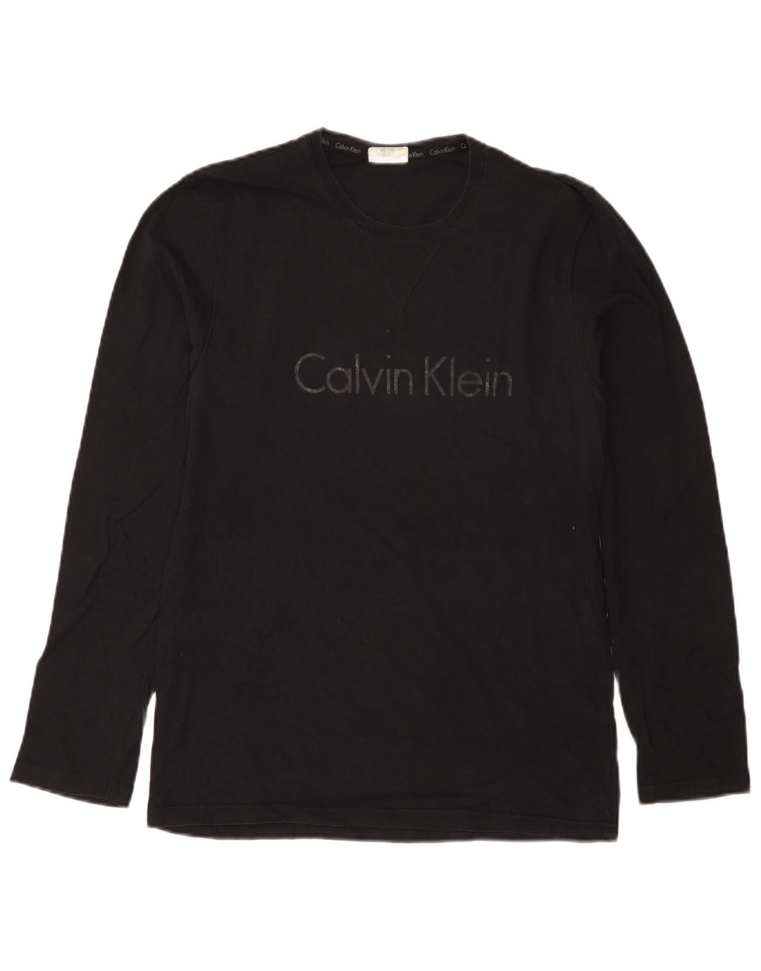 Calvin Klein Haut graphique à manches longues pour hommes, petit noir