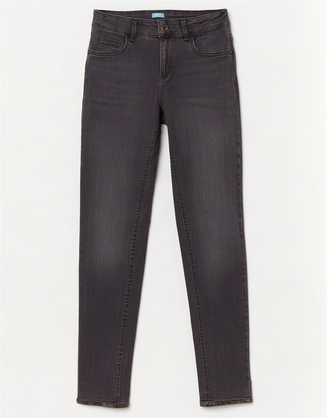 Liu Jo Jean Slim Femme W30 L28 Gris Coton