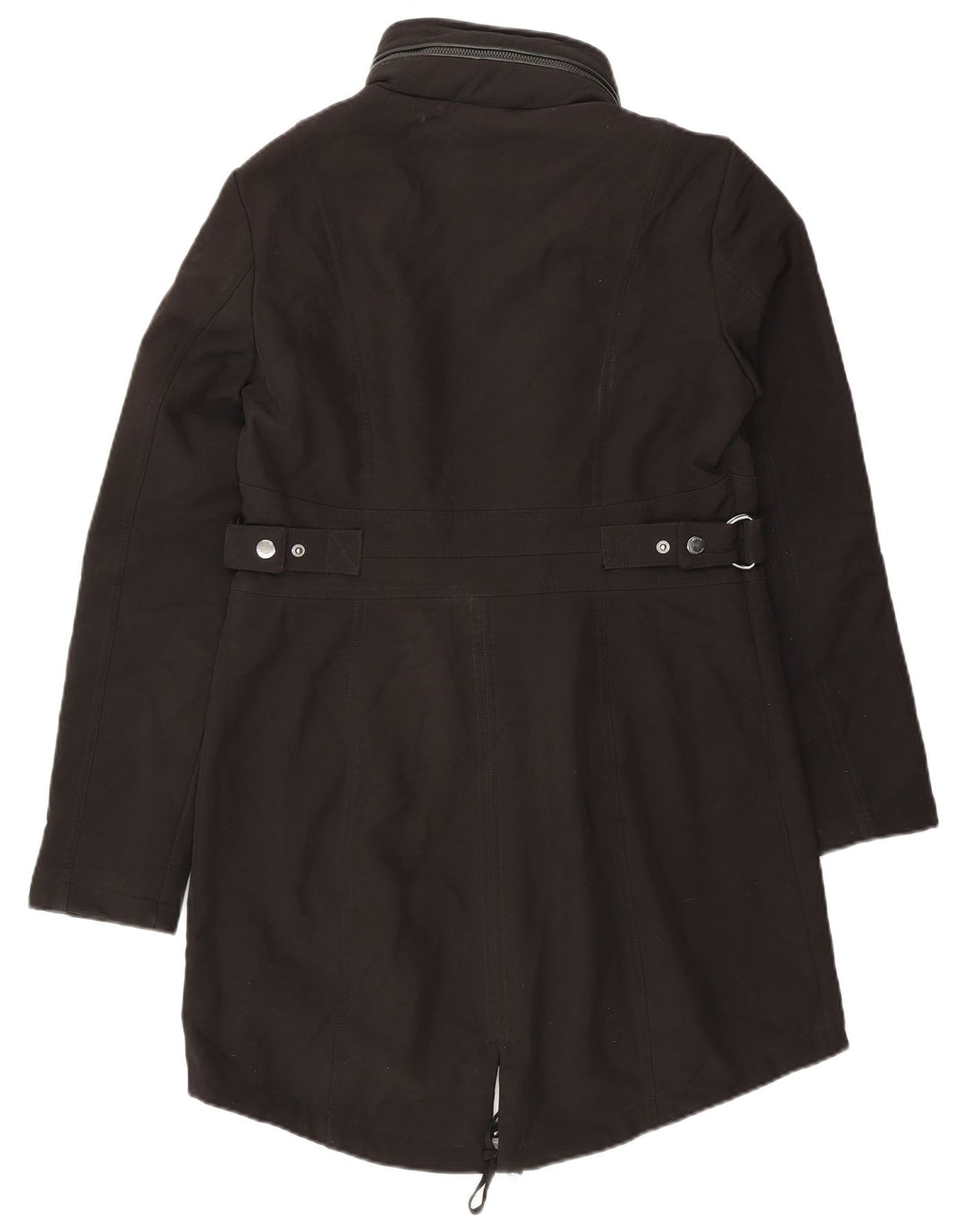 Michael Kors Veste Parka à capuche pour femme UK 10 Petit Noir Polyester