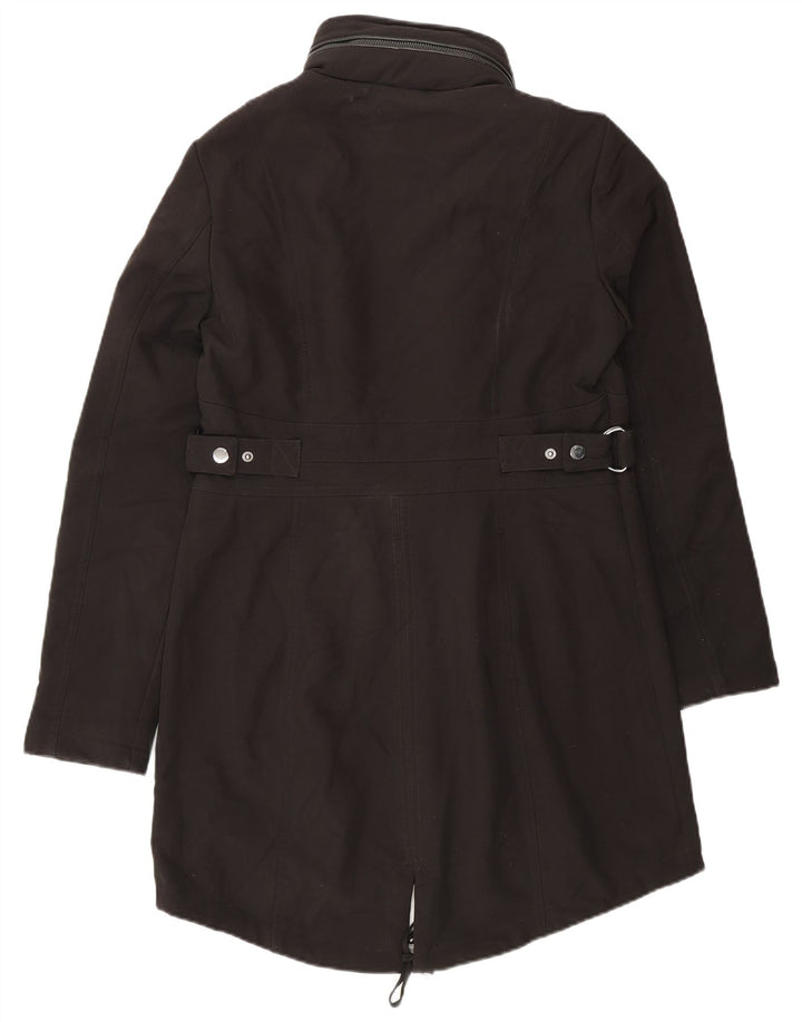 Michael Kors Veste Parka à capuche pour femme UK 10 Petit Noir Polyester