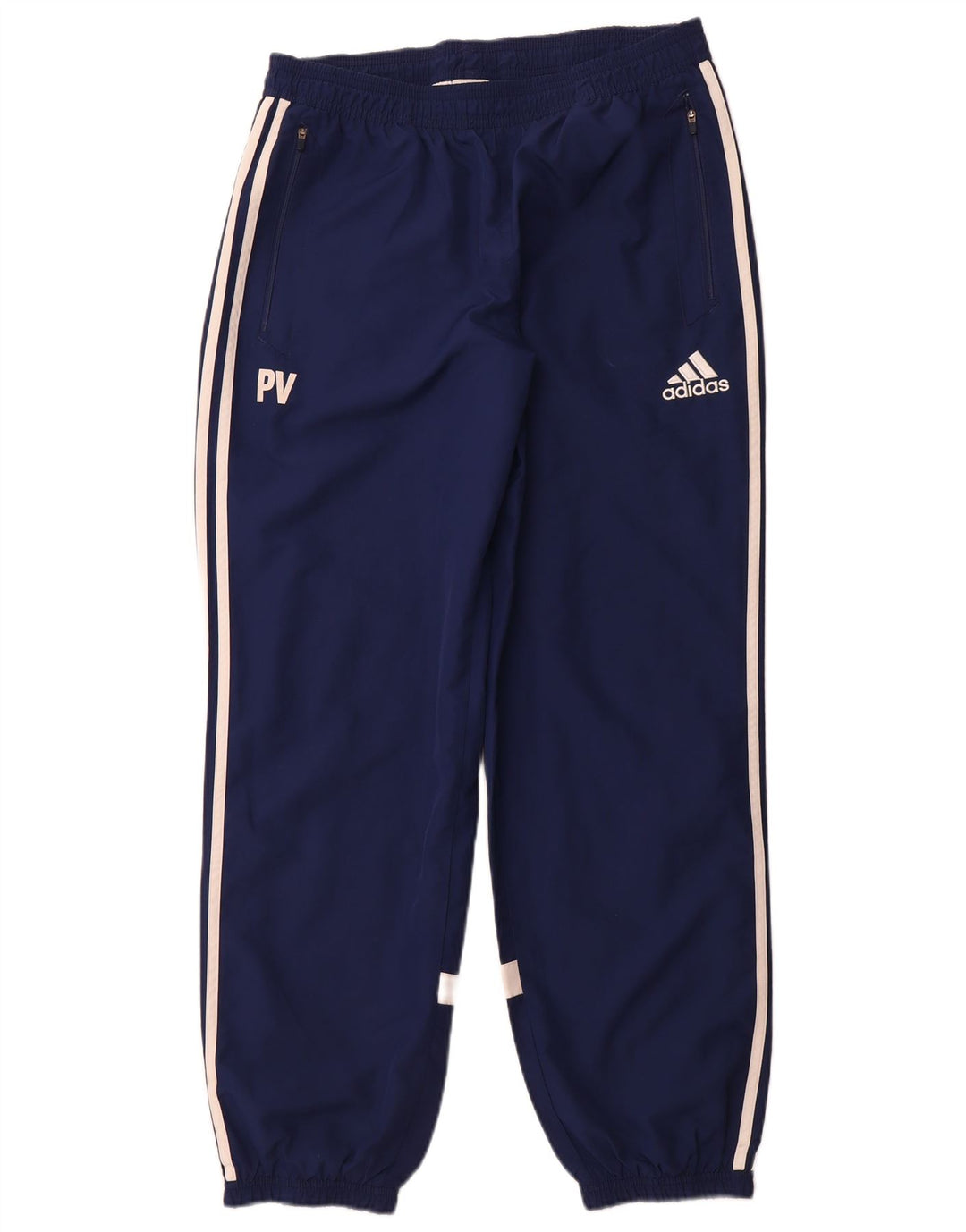 Adidas Pantalon de survêtement graphique pour homme Pantalon de jogging Large Bleu marine Polyester