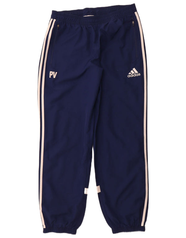 Adidas Pantalon de survêtement graphique pour homme Pantalon de jogging Large Bleu marine Polyester