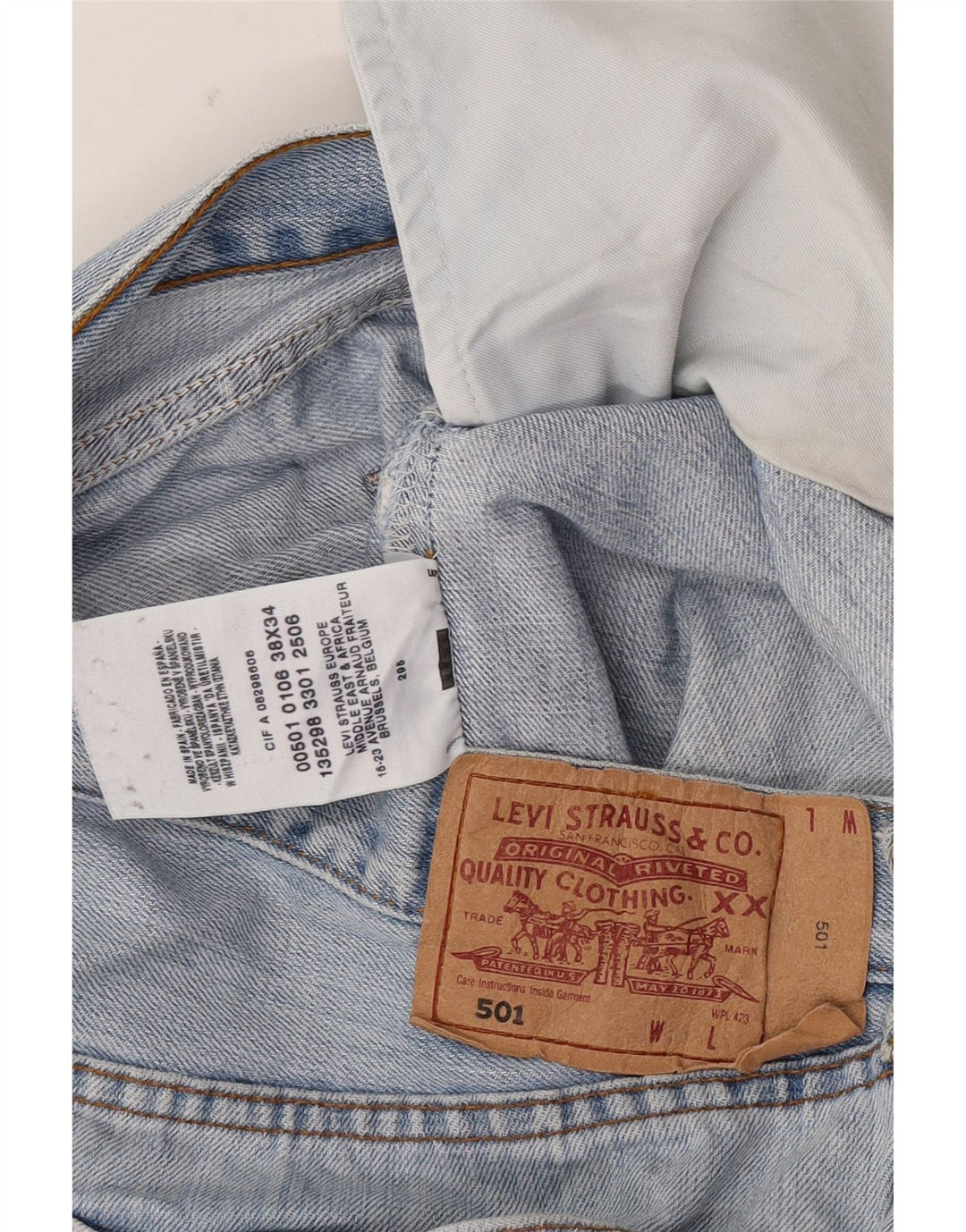 Levi's Jean Droit 501 Homme Bleu W38 L34 Coton