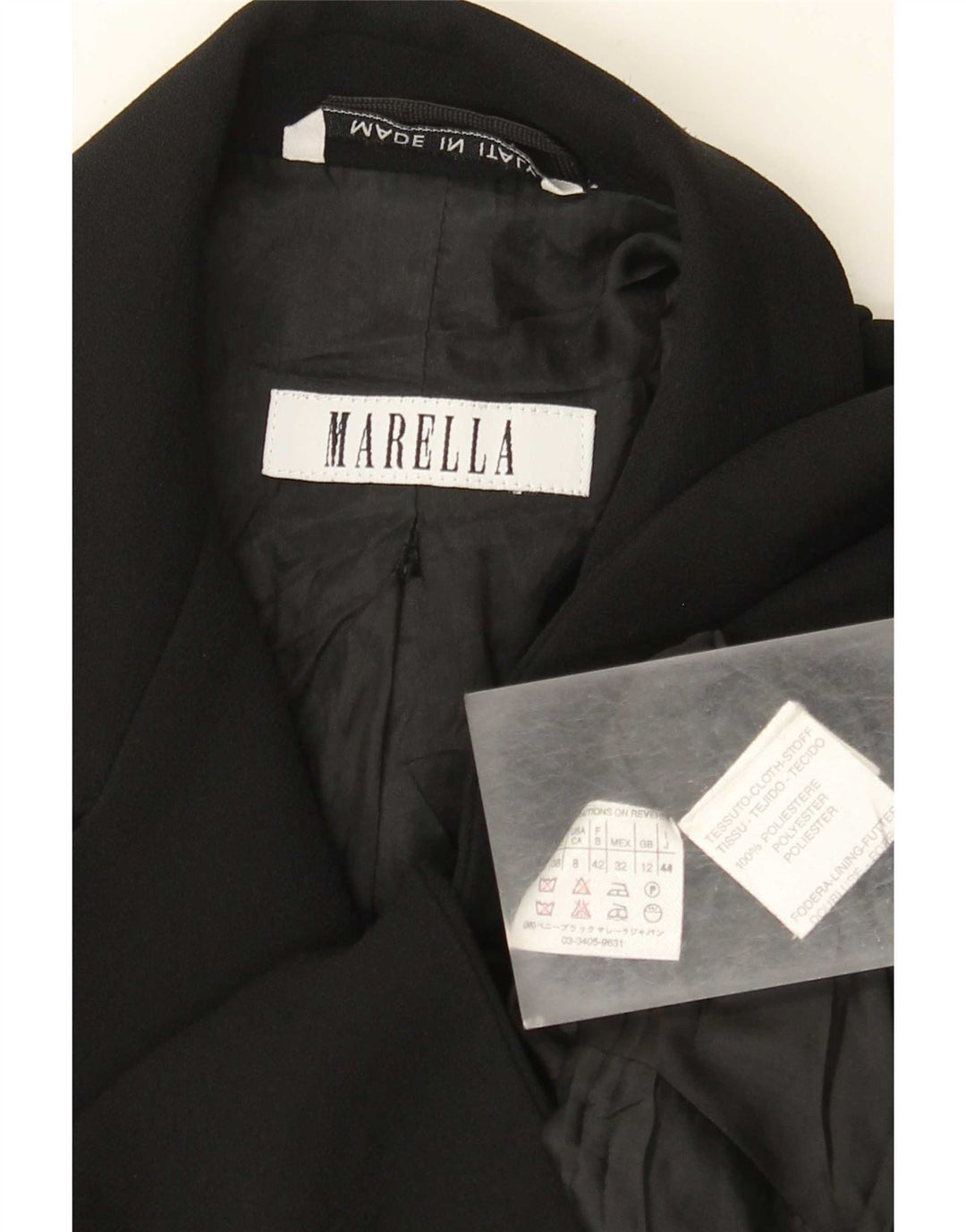 Marella Veste Boléro Femme UK 12 Moyen Noir Polyester