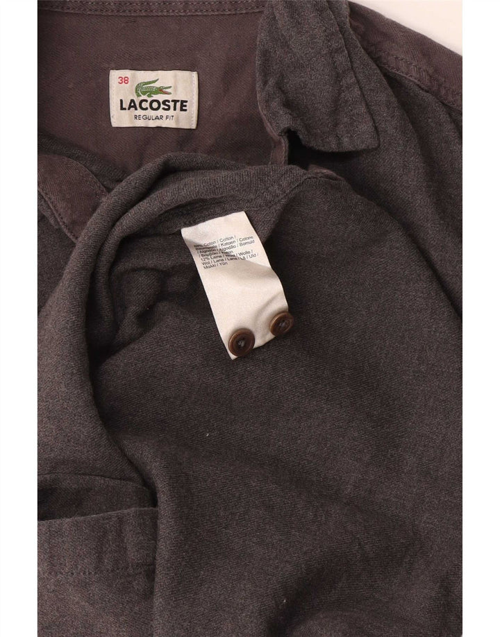 Lacoste Chemise Homme Taille 38 Petit Coton Gris
