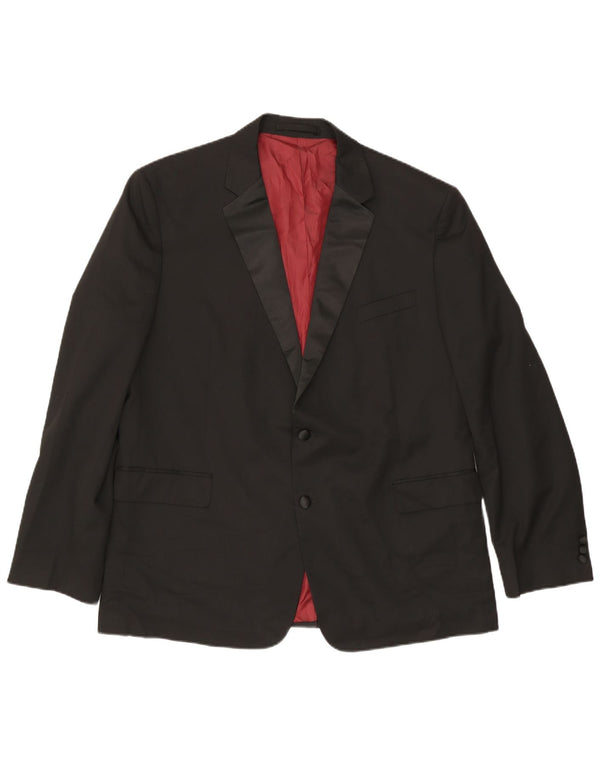 MARKS & SPENCER Veste blazer longue coupe régulière pour homme IT 58 4XL Noir