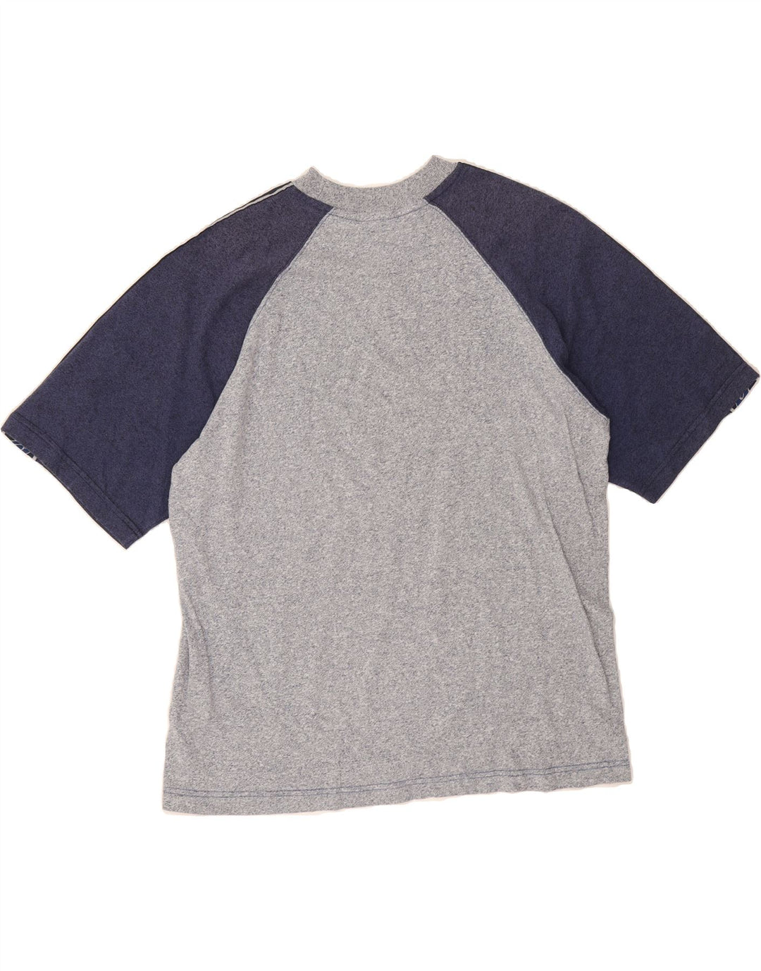 ASICS Mens Graphic T-Shirt Top Medium Grey Colourblock Vintage Asics and Second-Hand Asics from Messina Hembry 