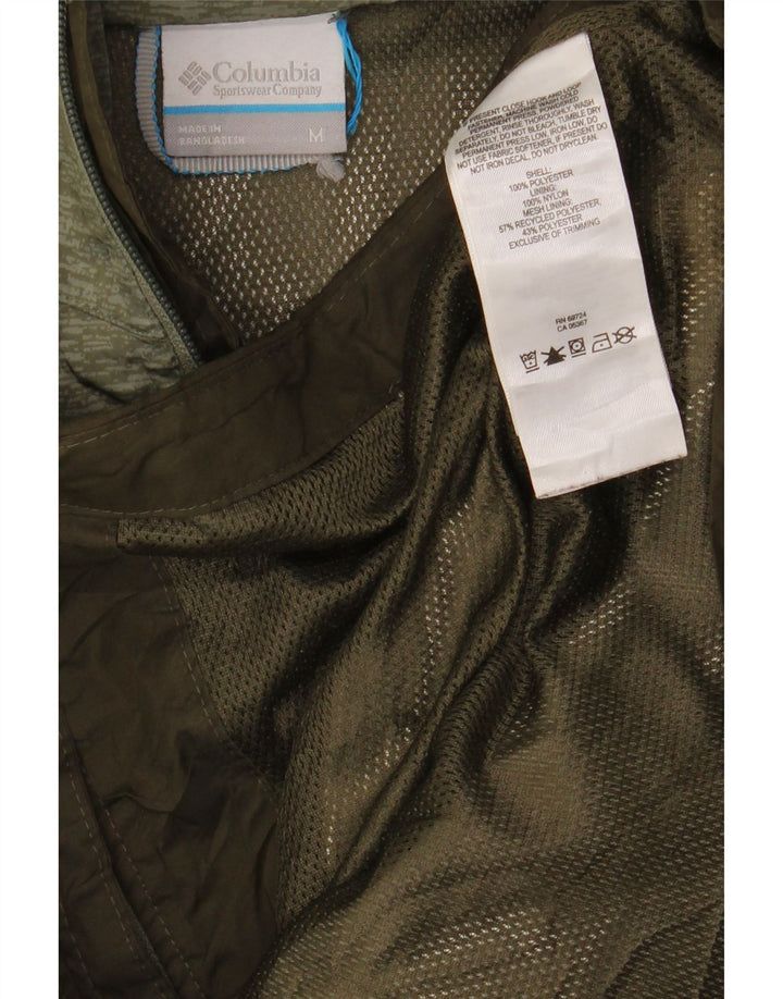 Columbia Veste de pluie à capuche pour homme UK 38 Medium Kaki Colourblock Polyester