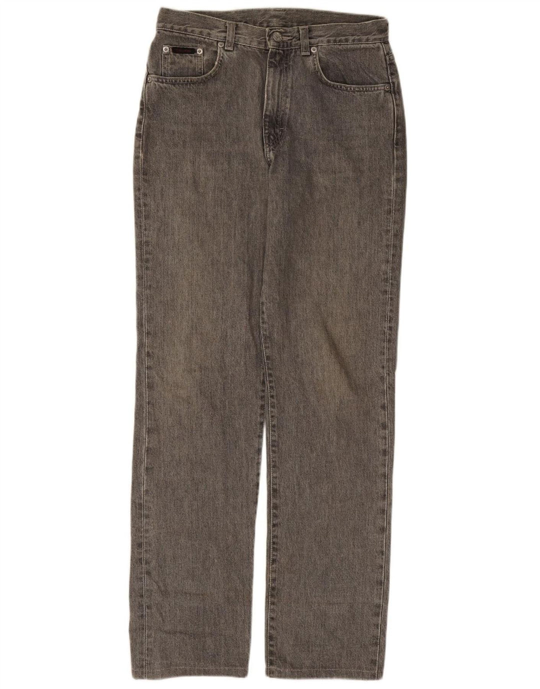 CALVIN KLEIN Womens Straight Jeans W29 L31 Grey Cotton