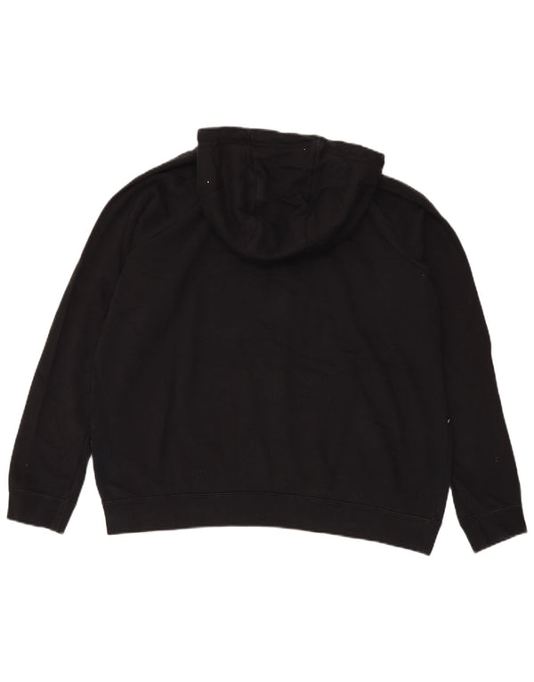 Nike Womens Graphic Oversized Hoodie Jumper UK 18 XL Black Cotton