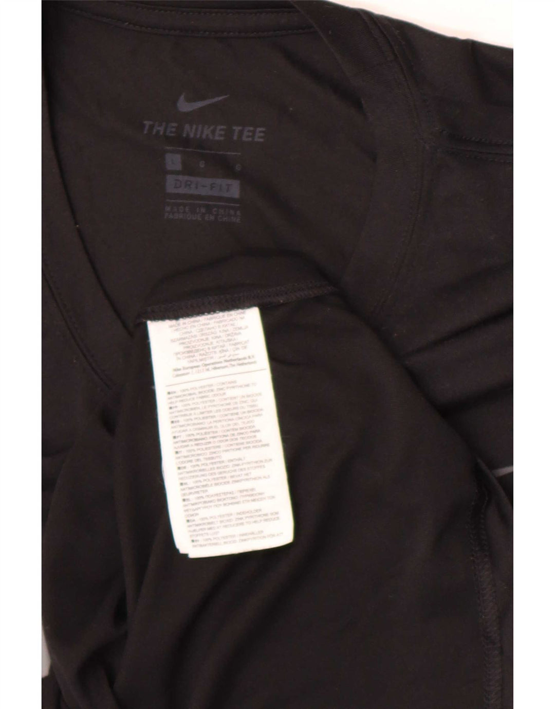 Nike Hommes Dri Fit Graphic T-Shirt Haut Large Noir Polyester