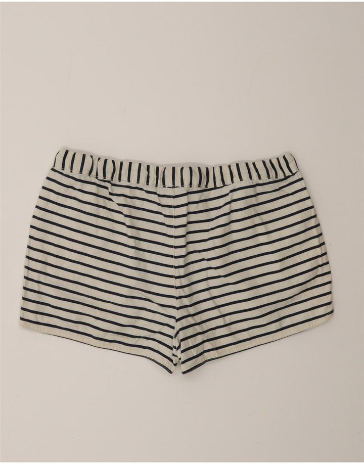 J. CREW Pantalon chaud pour femme Medium W30 Lin rayé blanc cassé