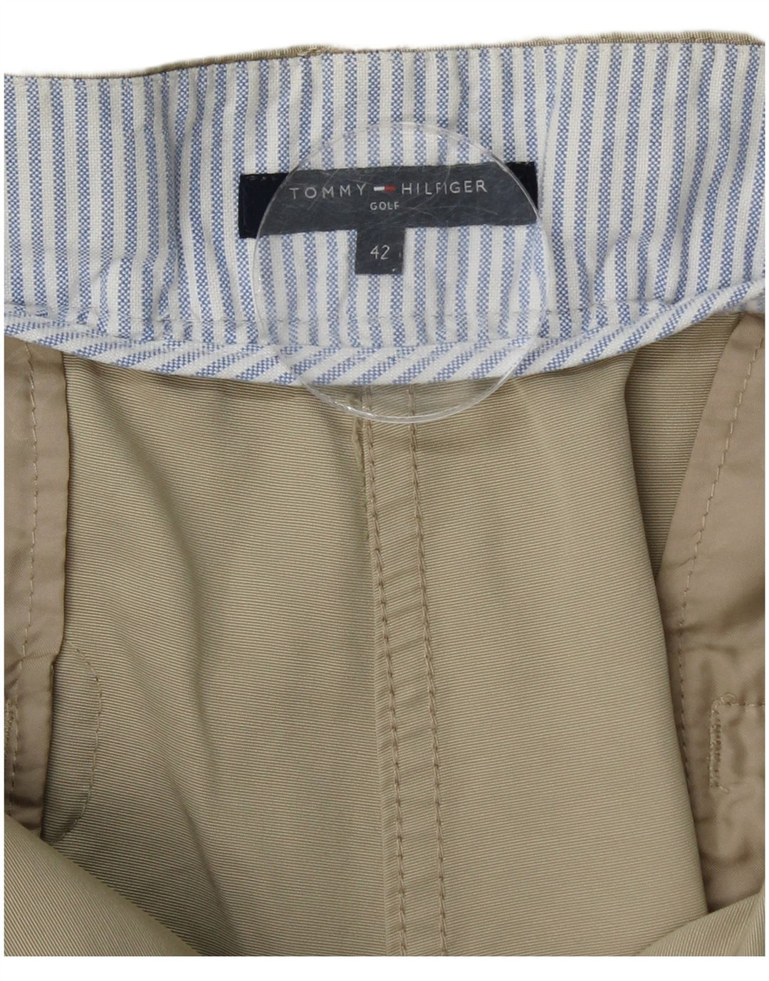 TOMMY HILFIGER Pantalon décontracté droit pour femme EU 42 Large W34 L27 Beige