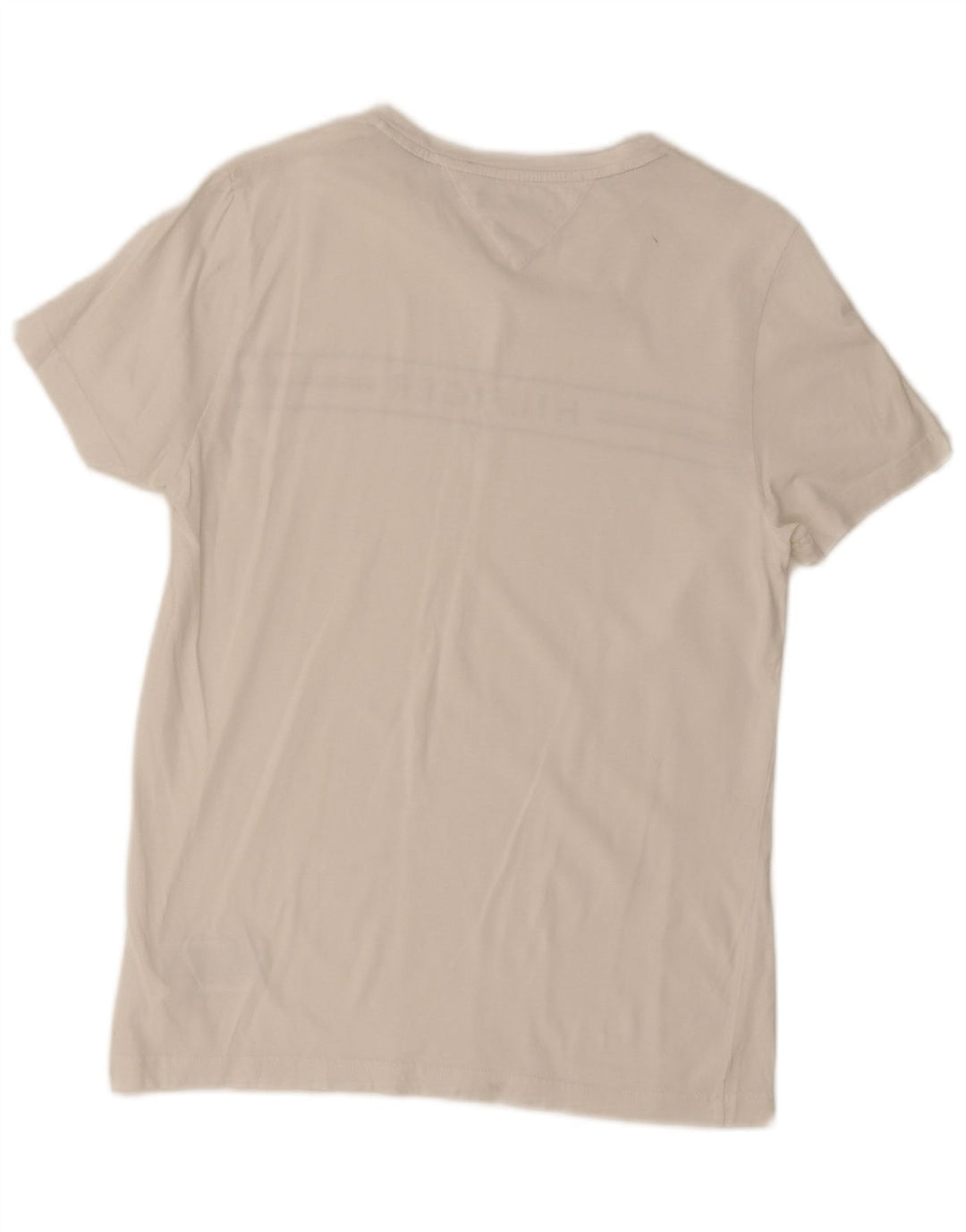 Tommy Hilfiger T-Shirt Graphique Homme Blanc Moyen Coton
