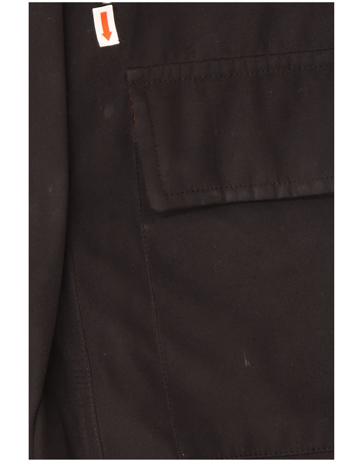 TOMMY HILFIGER Manteau coupe-vent pour femme UK 16 Large Noir Polyester