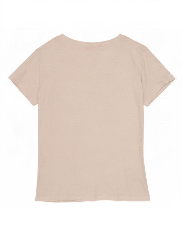 Levi's T-Shirt Femme UK 14 Medium Blanc Moucheté