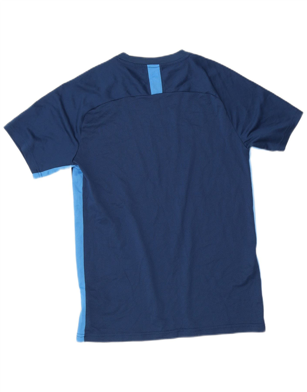 Nike Hommes Dri Fit T-Shirt Haut Bleu Marine Colorblock Polyester