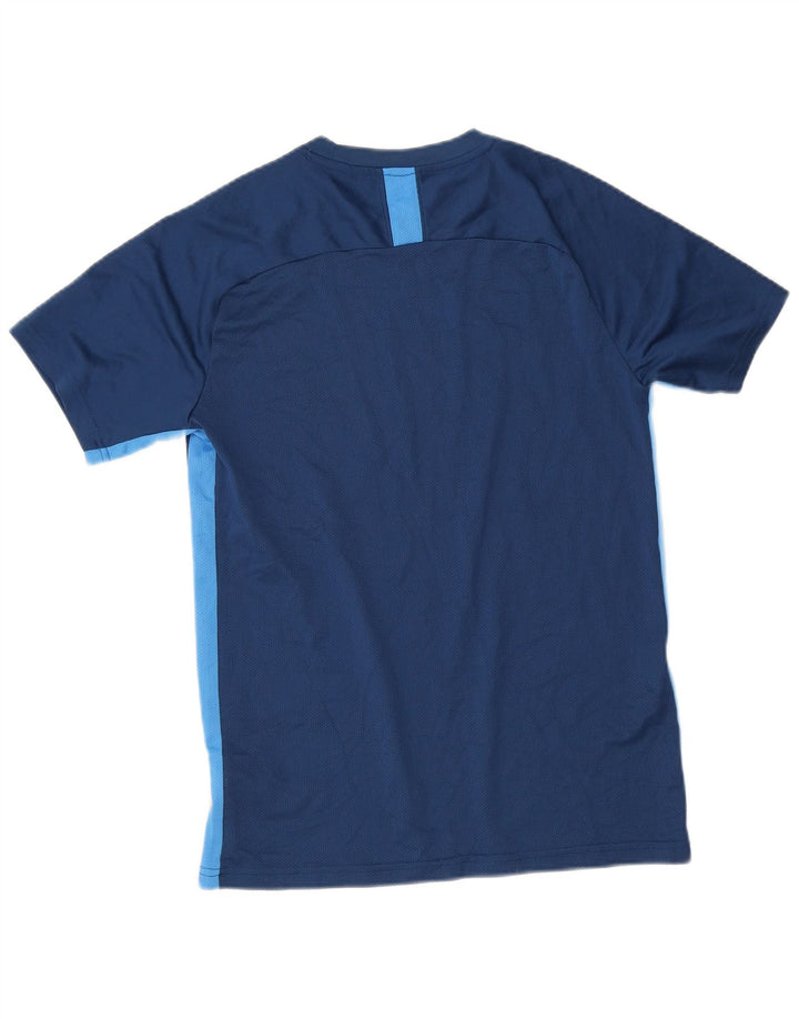 Nike Hommes Dri Fit T-Shirt Haut Bleu Marine Colorblock Polyester