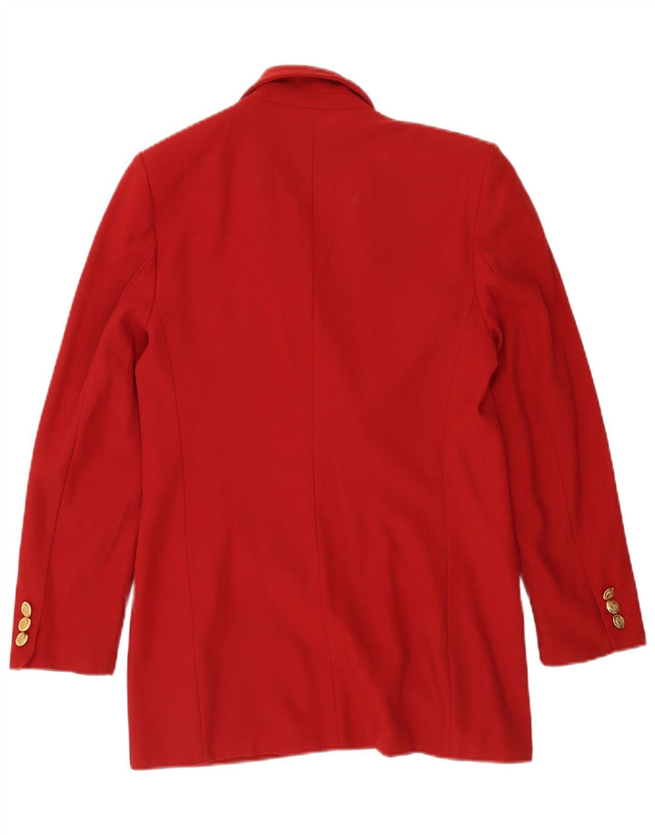 Marks & Spencer Veste blazer double boutonnage pour femme UK 10 Petite laine rouge