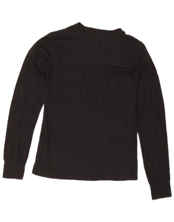 Fila Femme Top Manches Longues UK 12 Moyen Noir Polyester