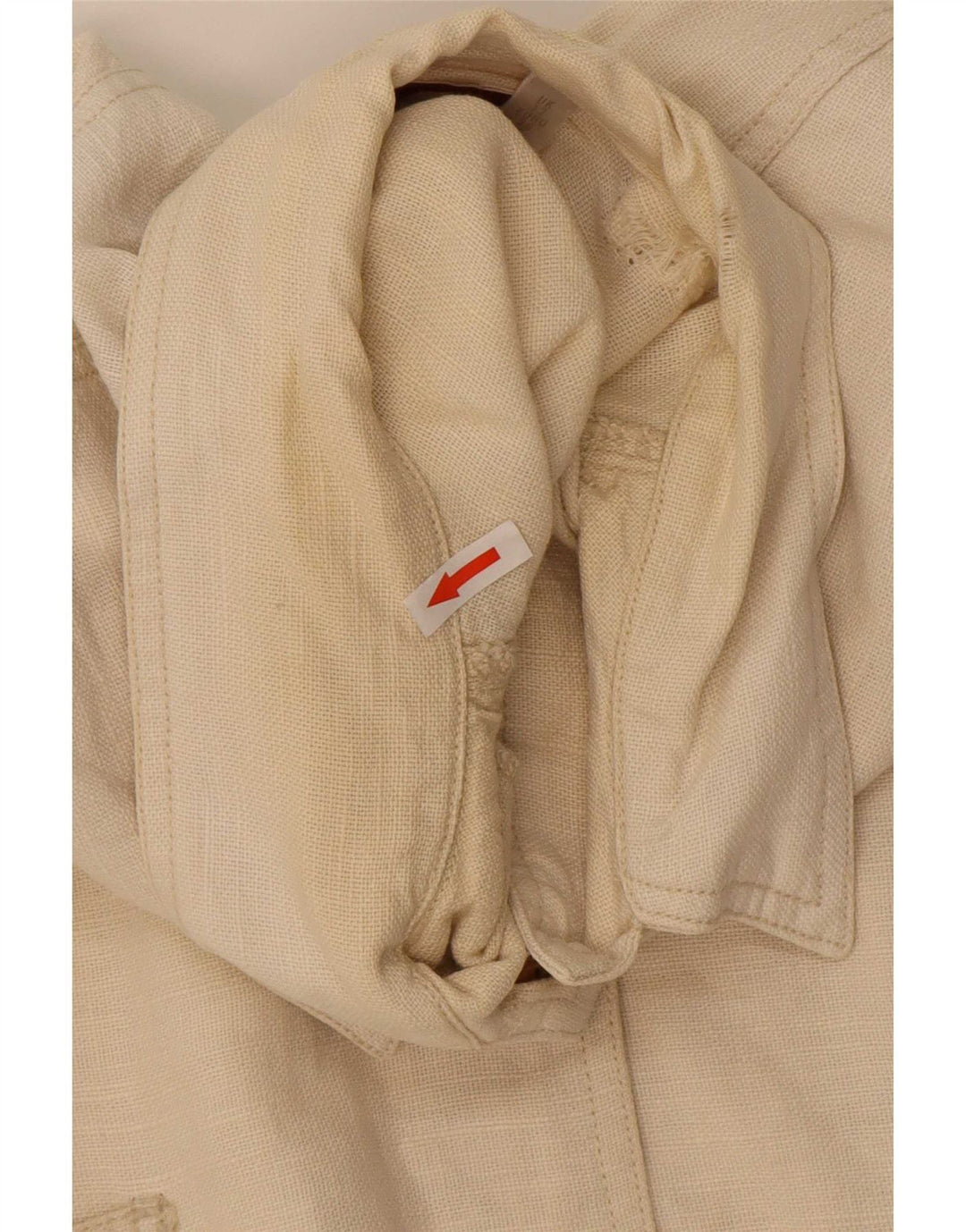 Smith & Brooks Veste utilitaire surdimensionnée pour femme UK 12 Ramie beige moyen