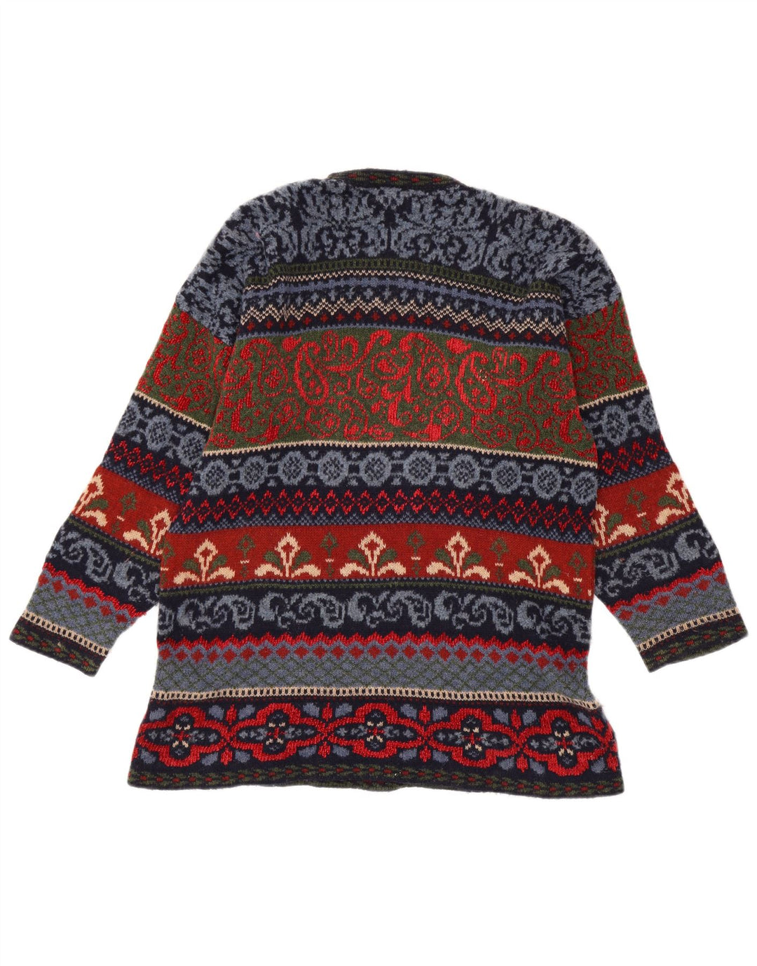 vintage Mens Crew Neck Jumper Pull IT 44 Moyen Multicolore Fair Isle