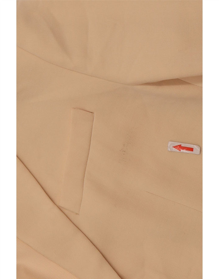 Zara Veste blazer surdimensionnée à 2 boutons pour femme UK 10 Petit polyester beige