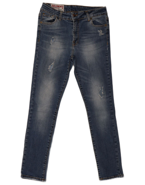 Zu Elements Jean super slim effet vieilli W30 L28 en coton bleu pour femme
