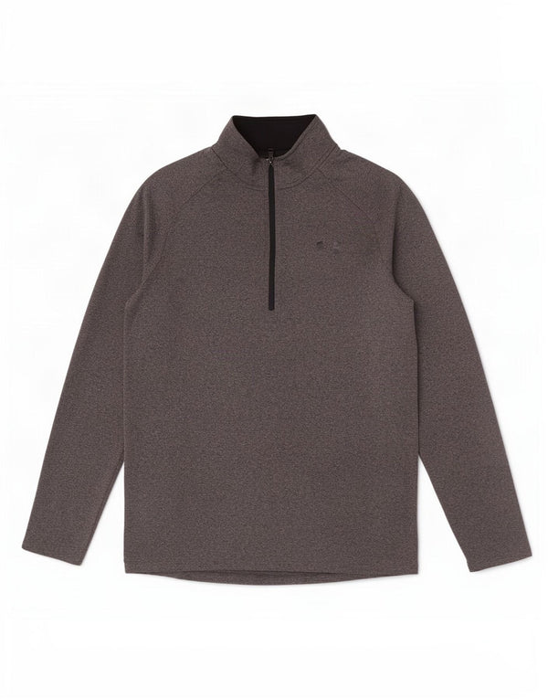 Under Armour Haut de Survêtement Heat Gear Zip Neck Pull Homme Gris Taille S