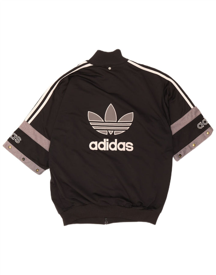 ADIDAS Veste de survêtement graphique pour hommes UK 40/42 Noir moyen Colourblock