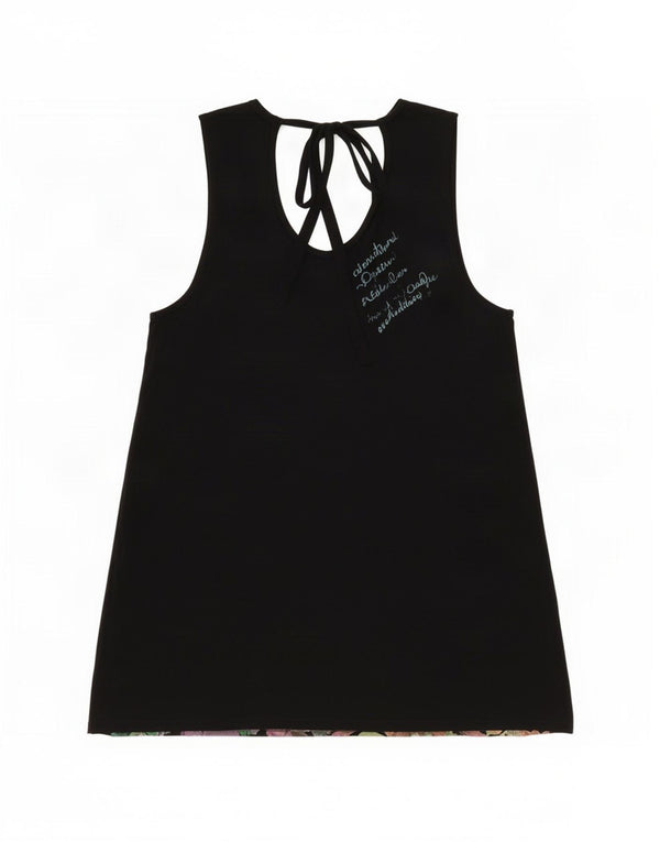 Desigual Chemisier Top UK 18 XL Noir Floral Femme