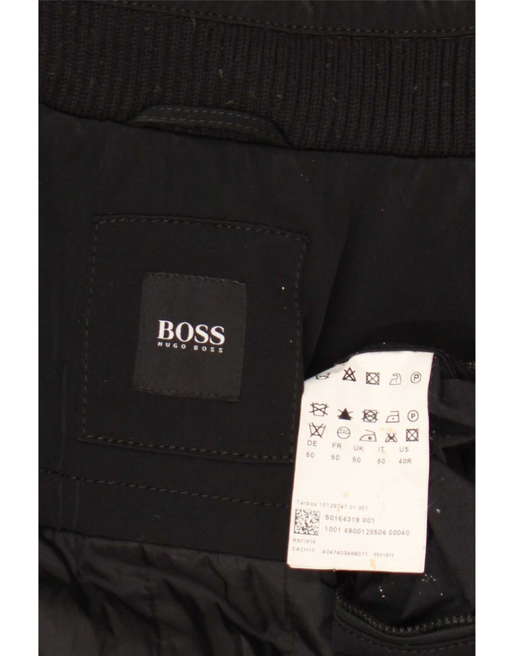 Hugo Boss Veste utilitaire pour hommes IT 50 Large Noir Polyester