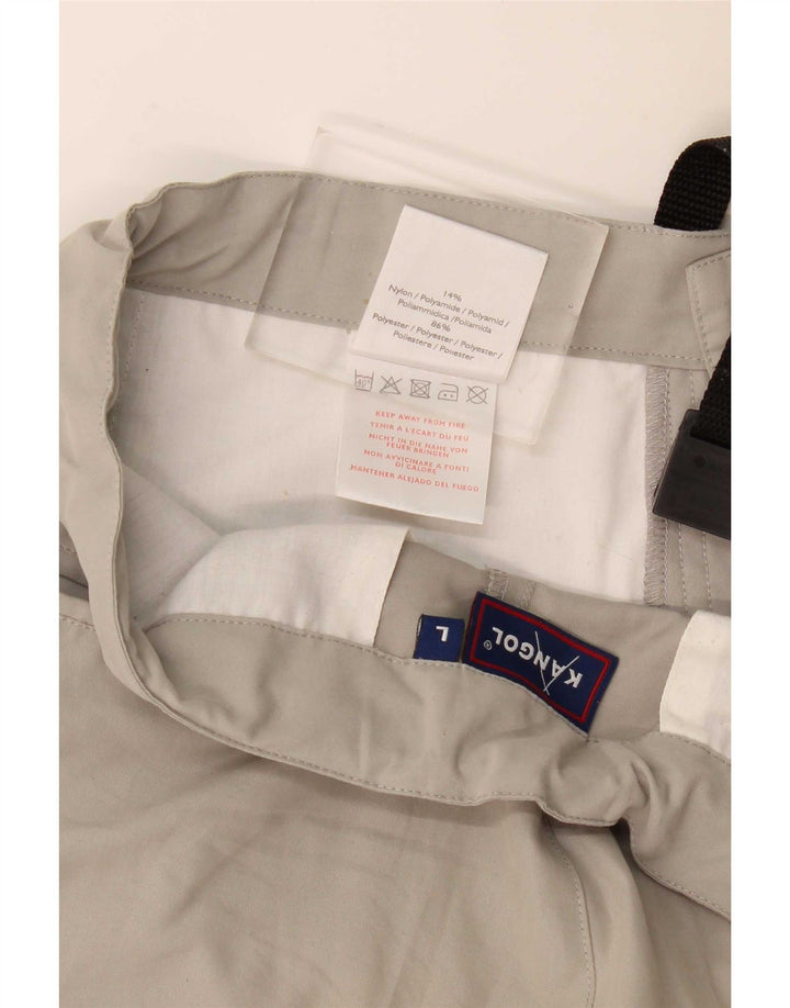Kangol Pantalon Cargo Droit Homme Large W34 L30 Gris Polyamide