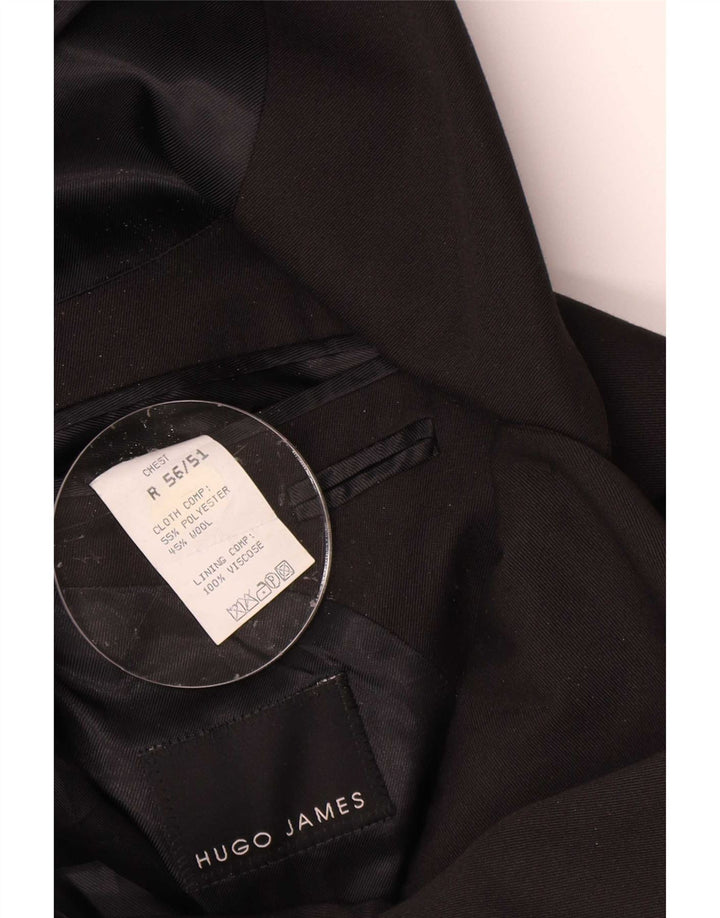 Hugo James Veste blazer coupe régulière à 3 boutons pour homme EU 56 3XL Noir