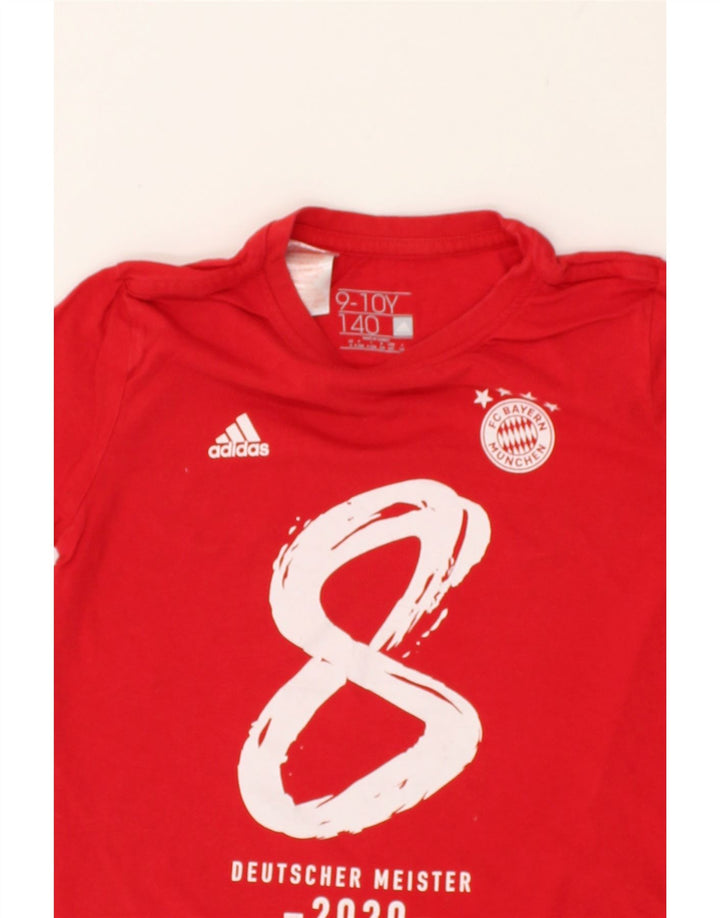 ADIDAS Boys Graphic T-Shirt Top 9-10 Years Red Cotton | Vintage Adidas | Thrift | Second-Hand Adidas | Used Clothing | Messina Hembry 