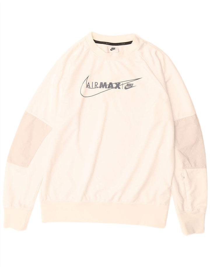 NIKE Sweat-shirt Air Max Graphic pour homme en polyester blanc moyen