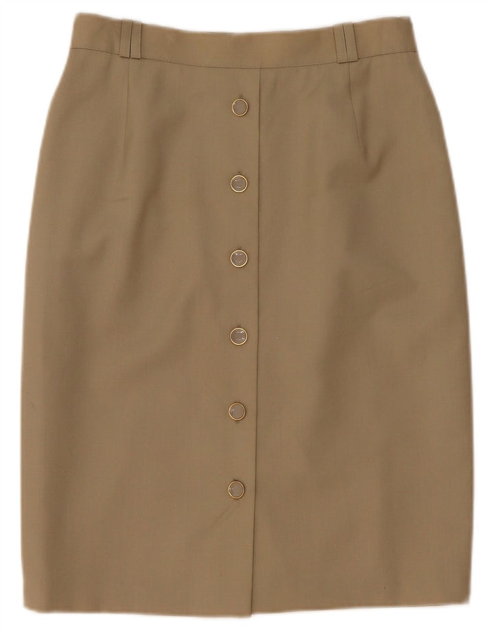 Bianca Jupe droite femme EU 40 Medium W28 Beige Laine vierge
