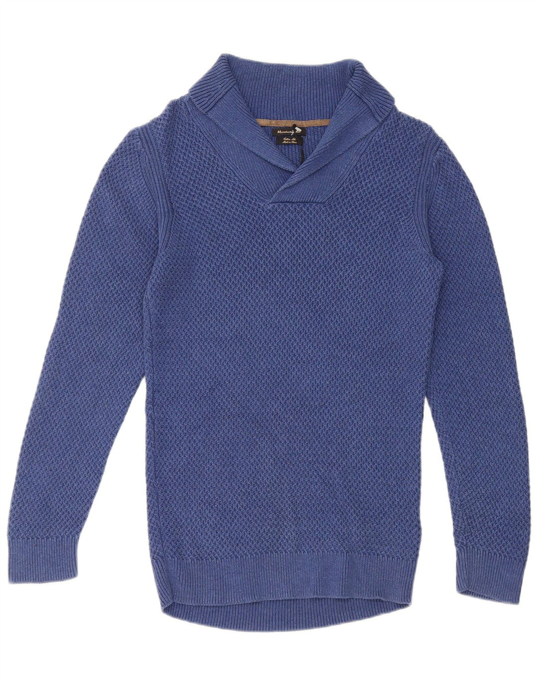 Massimo Dutti Pull col châle pour homme en coton bleu Taille S