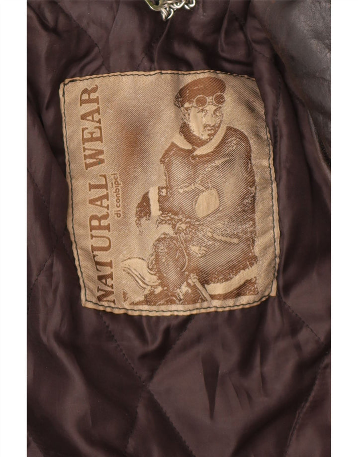 Conbipel Veste en cuir pour homme Natural Wear UK 38 Cuir marron moyen