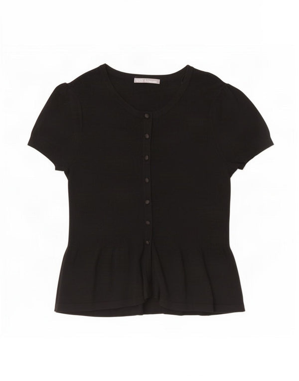 Marks & Spencer Cardigan à manches courtes pour femme UK 8 Small Noir