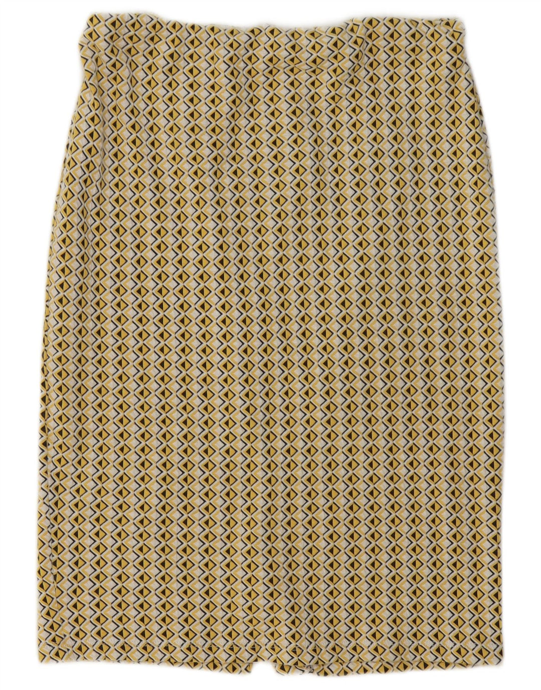 Zara Femme Jupe Crayon Large W30 Jaune Géométrique