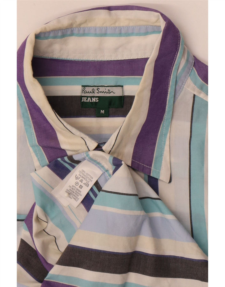 Paul Smith Chemise à manches courtes en coton rayé multicolore moyen