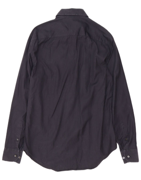 Armani Collezioni Chemise Homme Taille 39 15 1/2 Coton Bleu Marine Moyen